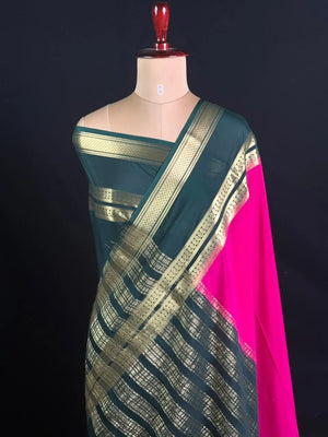 Semi Mysore  Silk Saree-V Bentex 