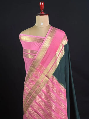 Semi Mysore  Silk Saree-V Bentex 