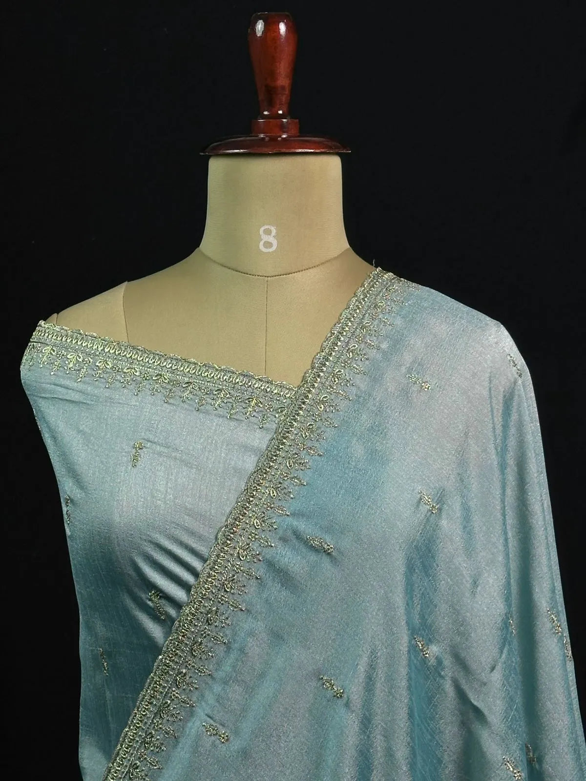 Designer Semi Banarasi Tussar Saree with Golden Zari Touch