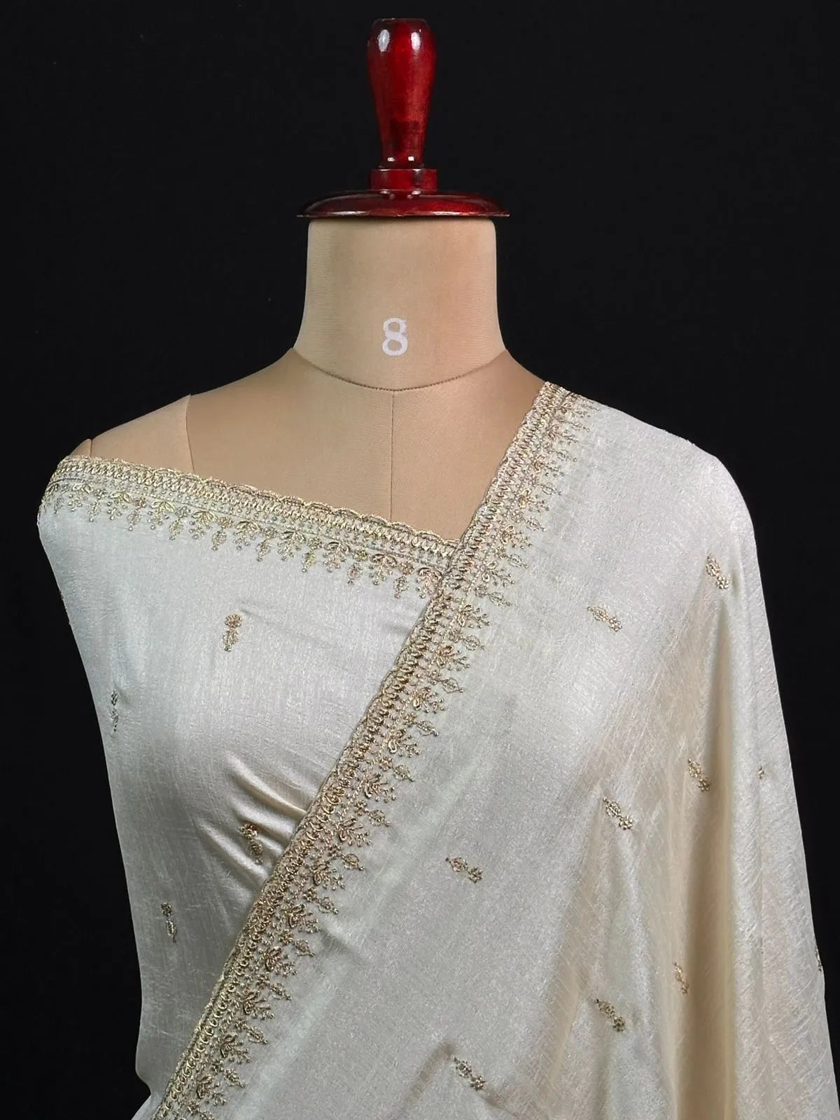 Designer Semi Banarasi Tussar Saree with Golden Zari Touch