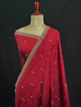 Designer Semi Banarasi Tussar Saree with Golden Zari Touch