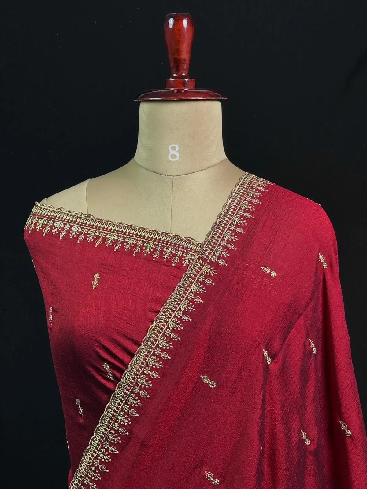 Designer Semi Banarasi Tussar Saree with Golden Zari Touch