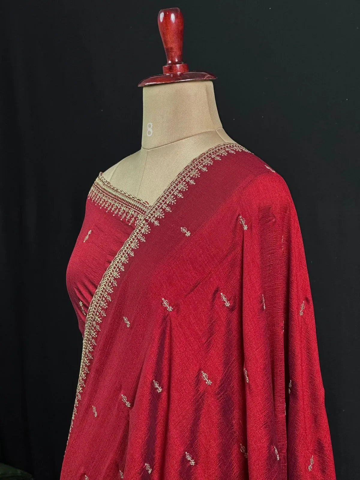 Designer Semi Banarasi Tussar Saree with Golden Zari Touch