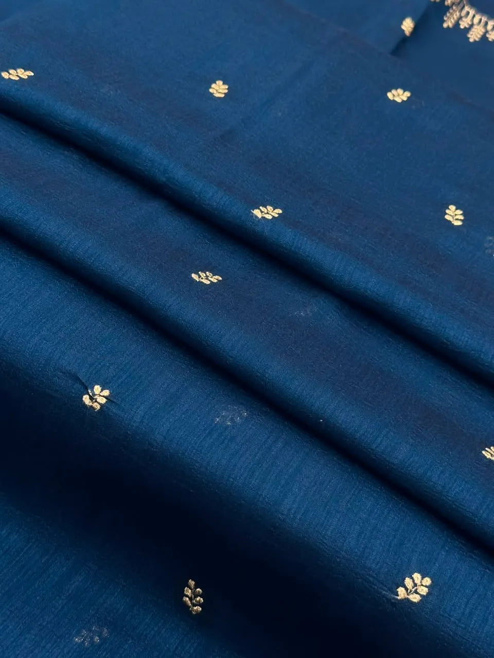 Designer Semi Banarasi Tussar Saree with Golden Zari Touch 