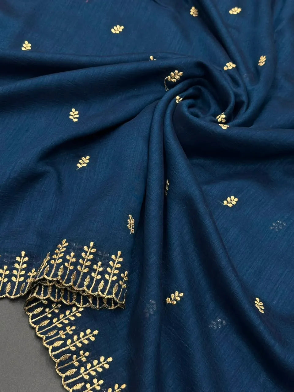 Designer Semi Banarasi Tussar Saree with Golden Zari Touch 