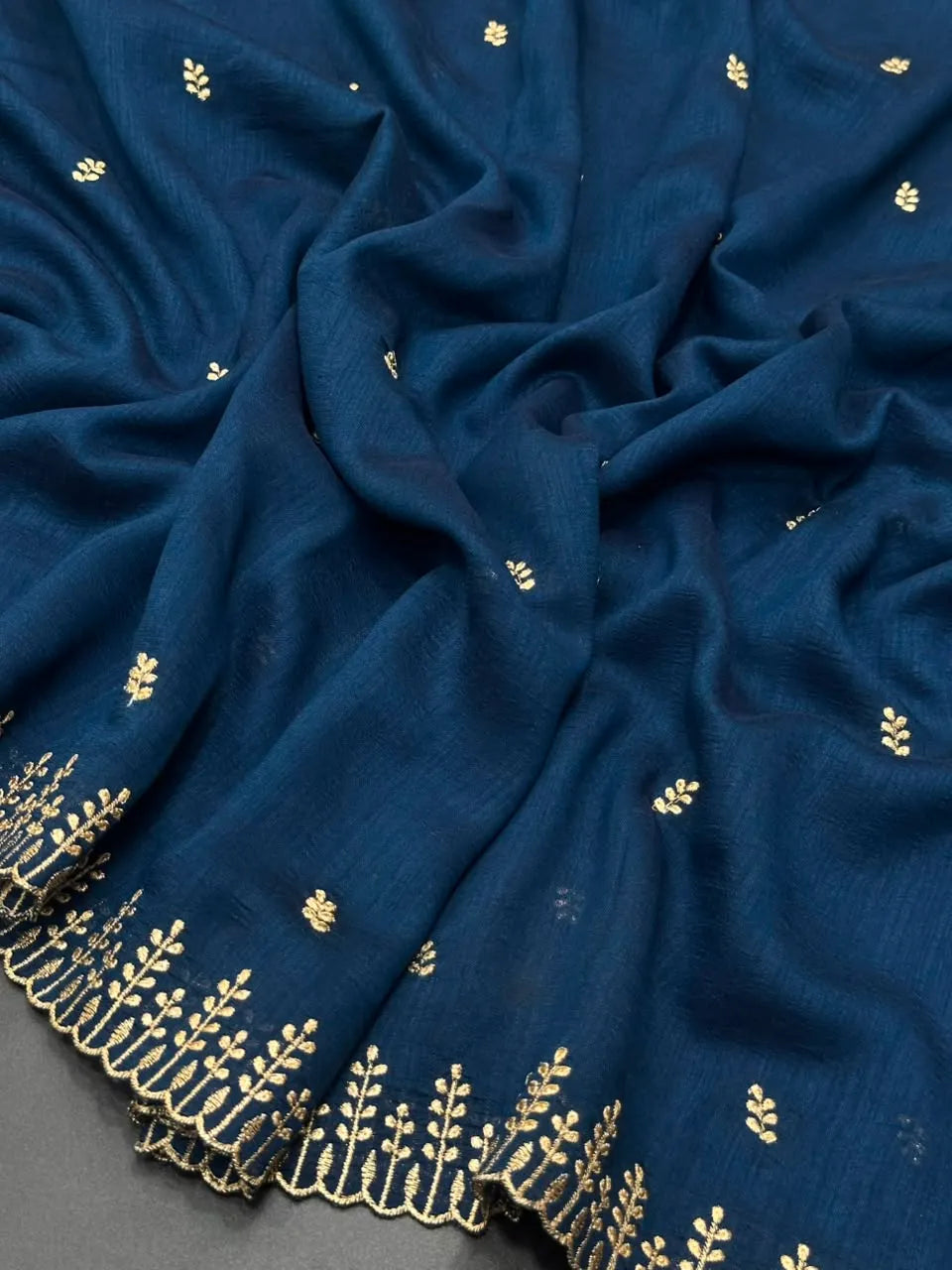 Designer Semi Banarasi Tussar Saree with Golden Zari Touch 