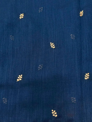Designer Semi Banarasi Tussar Saree with Golden Zari Touch 