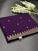 Designer Semi Banarasi Tussar Saree with Golden Zari Touch 