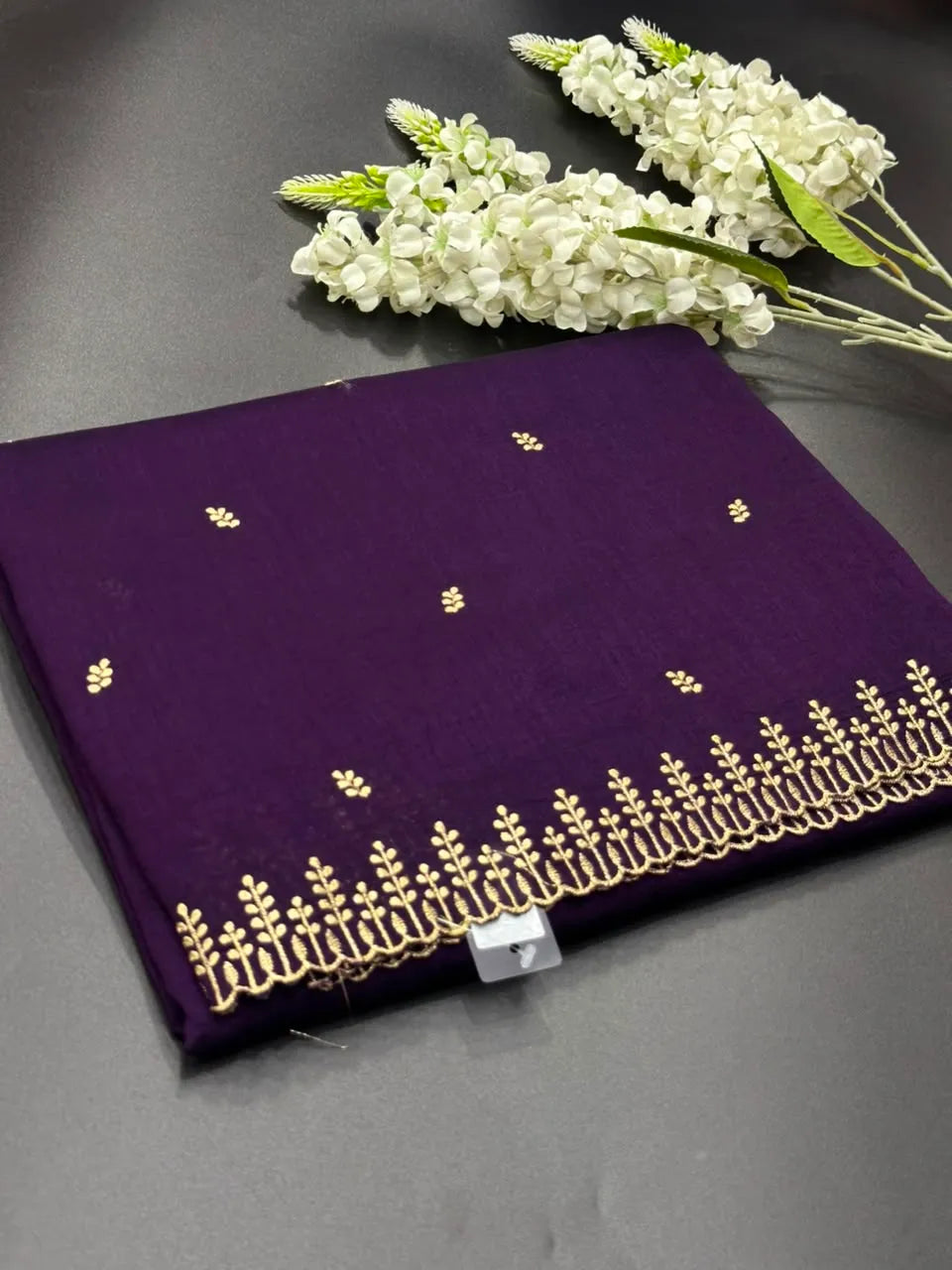 Designer Semi Banarasi Tussar Saree with Golden Zari Touch 