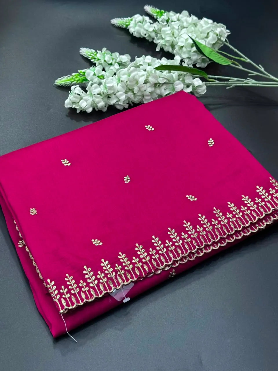 Designer Semi Banarasi Tussar Saree with Golden Zari Touch 