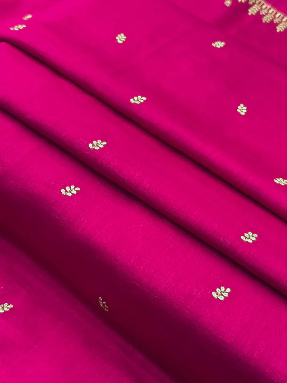 Designer Semi Banarasi Tussar Saree with Golden Zari Touch 