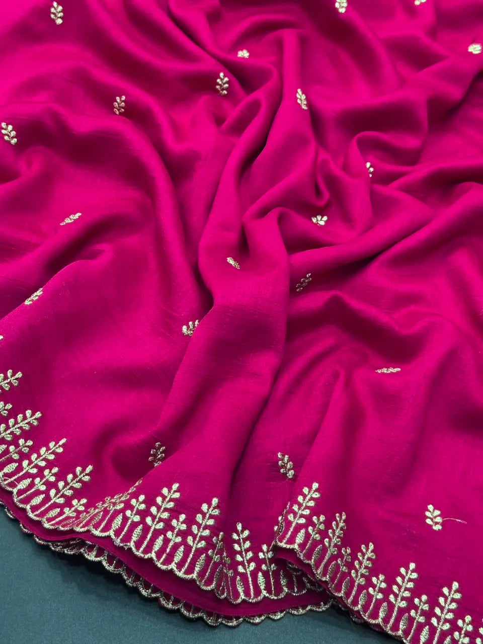 Designer Semi Banarasi Tussar Saree with Golden Zari Touch 