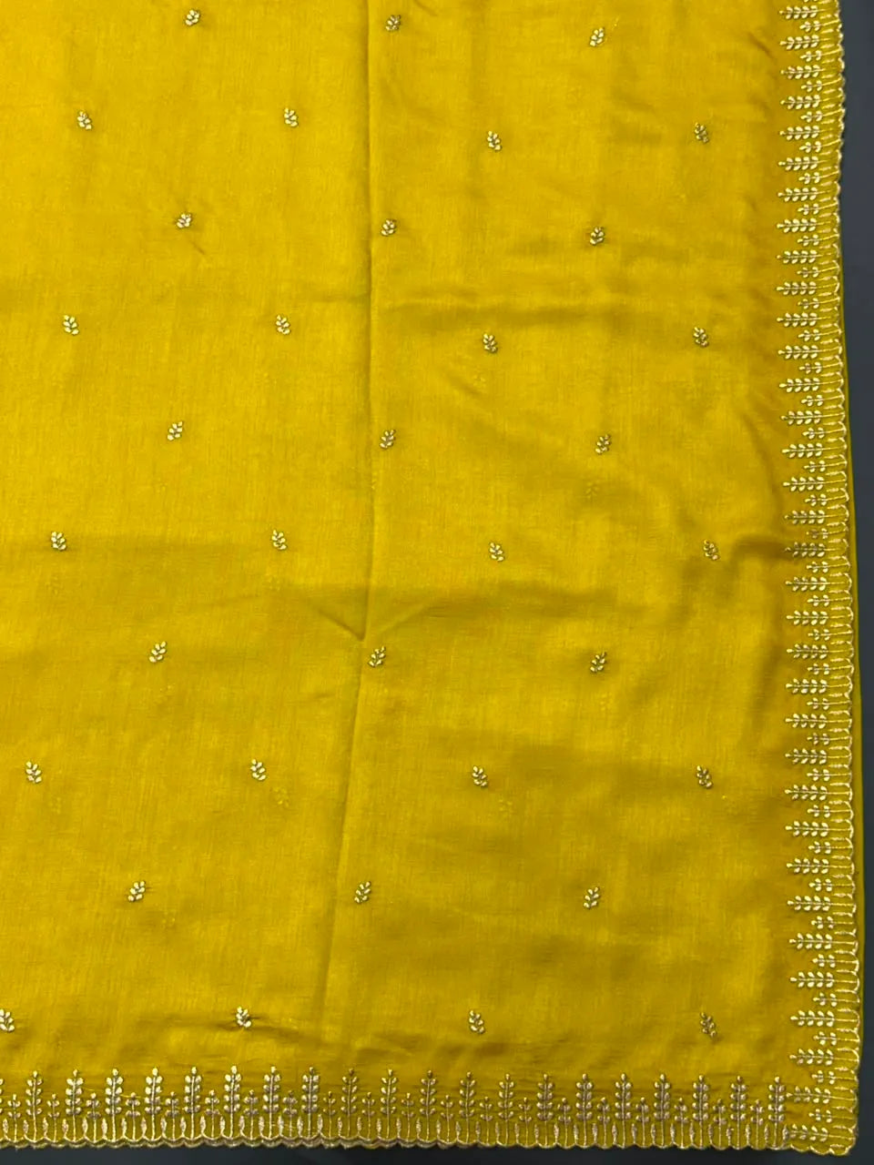 Designer Semi Banarasi Tussar Saree with Golden Zari Touch 