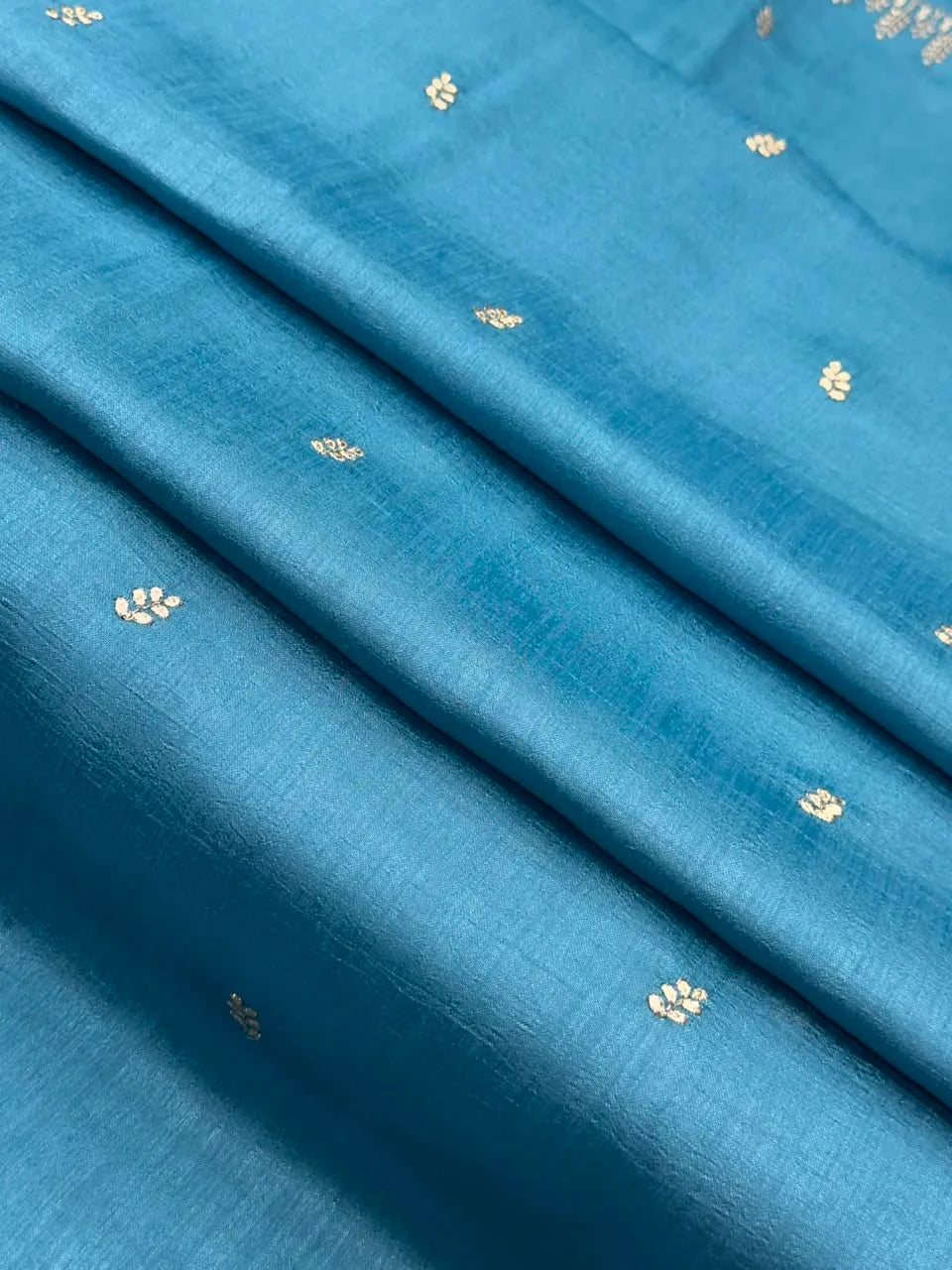 Designer Semi Banarasi Tussar Saree with Golden Zari Touch 
