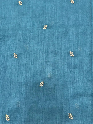 Designer Semi Banarasi Tussar Saree with Golden Zari Touch 