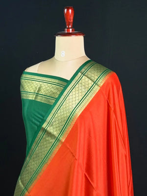 Traditional Zari Border Mysore Silk Saree
