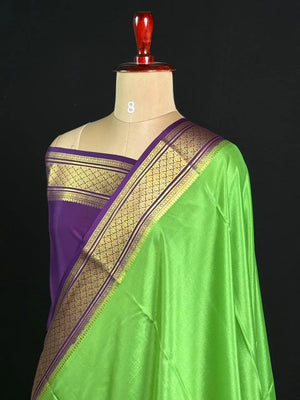 Traditional Zari Border Mysore Silk Saree
