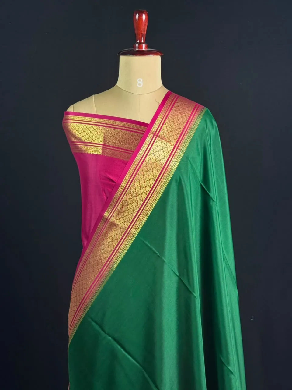 Traditional Zari Border Mysore Silk Saree