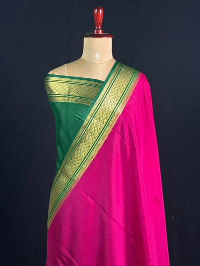 Traditional Zari Border pure Mysore Silk Saree