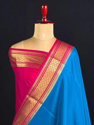 Traditional Zari Border pure Mysore Silk Saree
