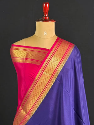 Traditional Zari Border pure Mysore Silk Saree