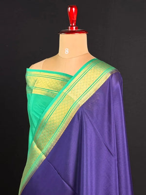 Traditional Zari Border pure Mysore Silk Saree
