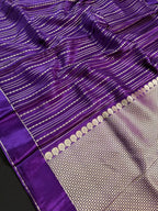 Viscose Crepe Satin Zari Border Saree