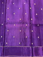 Viscose Crepe Satin Zari Border Saree