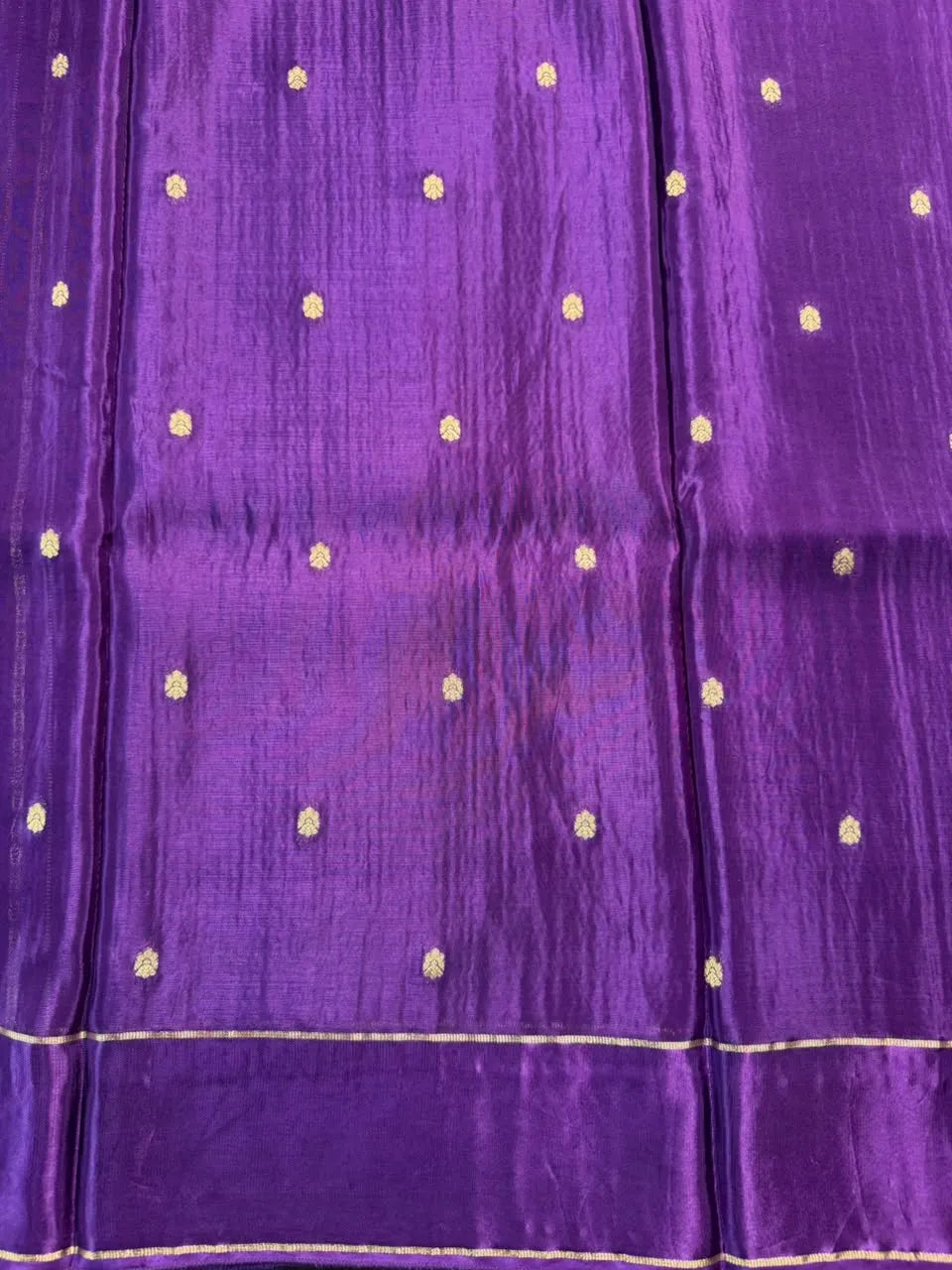 Viscose Crepe Satin Zari Border Saree
