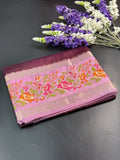 Pure Viscose Zari Silk Saree Floral