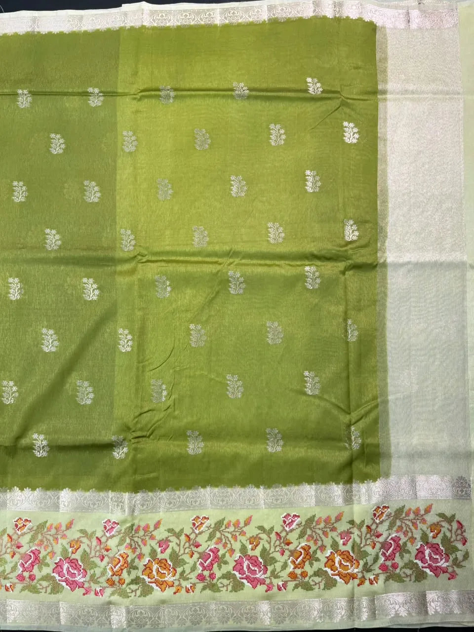 Pure Viscose Zari Silk Saree Floral
