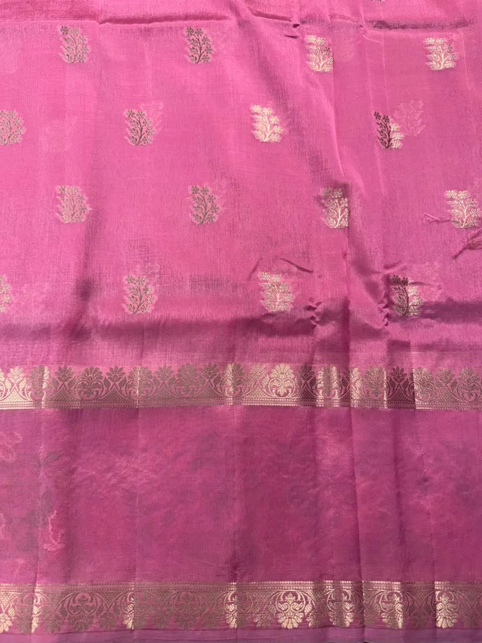 Pure Viscose Zari Silk Saree Floral