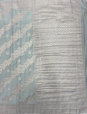 Semi Chiffon Saree for Women – Lightweight, Flowing Fabric for Daily & Party Wear-(Venice bouquet)