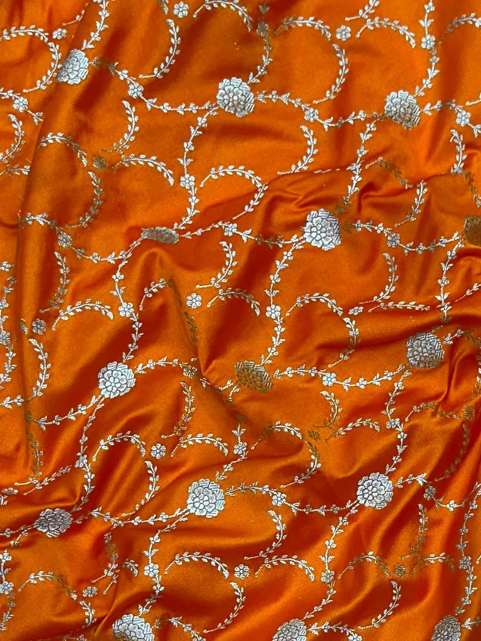 Traditional Semi Katan Silk Saree with Rich Banarasi Weave (venice Kataan)
