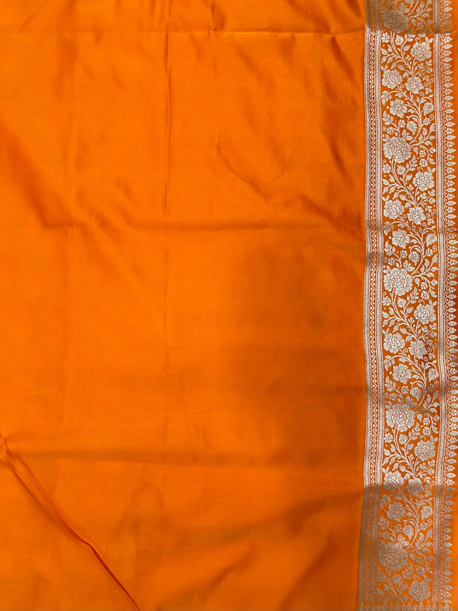 Traditional Semi Katan Silk Saree with Rich Banarasi Weave (venice Kataan)