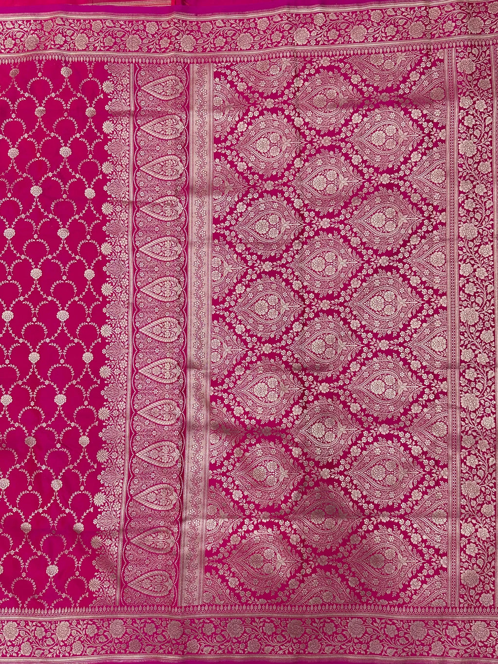 Traditional Semi Katan Silk Saree with Rich Banarasi Weave (venice Kataan)
