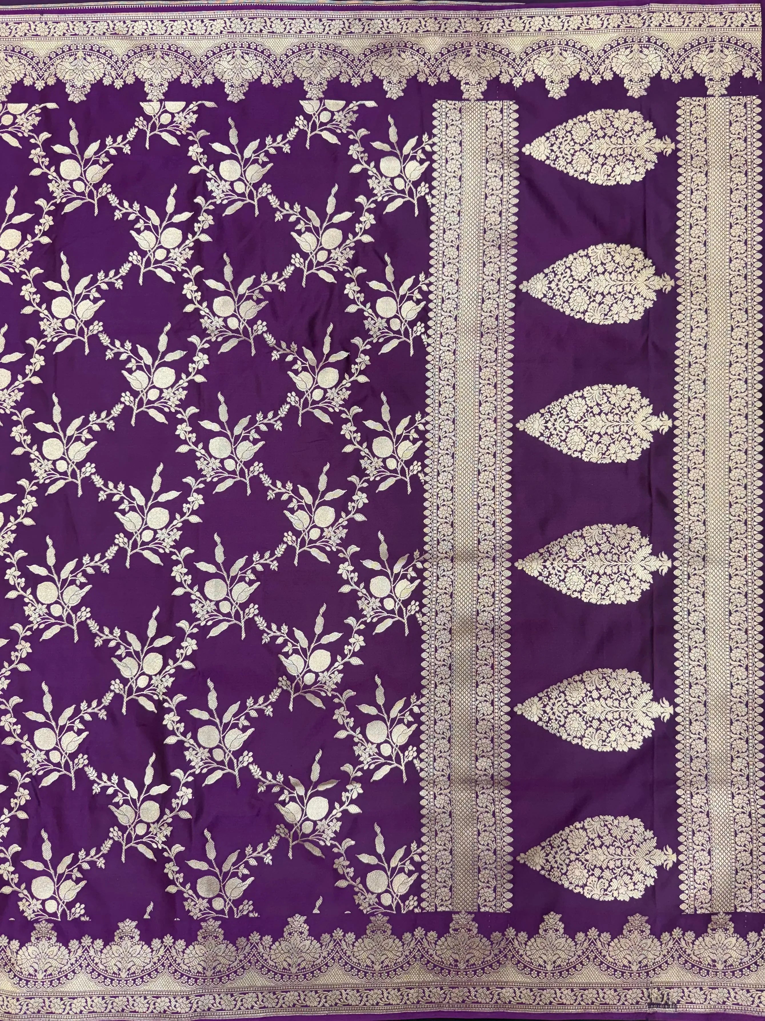 Traditional Semi Banarasi Kataan Silk Saree for Timeless Beauty (Venice Kataan)