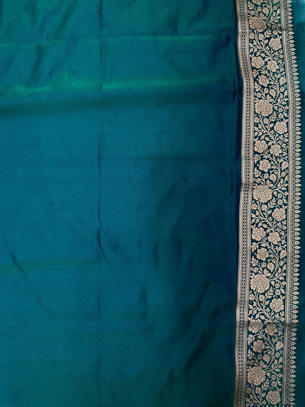 Traditional Semi Katan Silk Saree with Rich Banarasi Weave (venice Kataan)