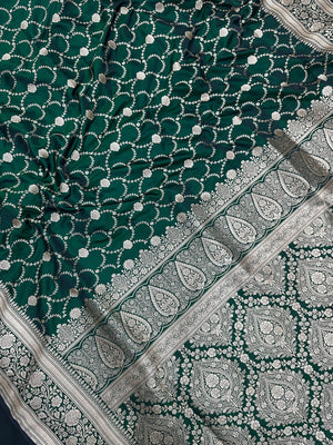 Traditional Semi Katan Silk Saree with Rich Banarasi Weave (venice Kataan)