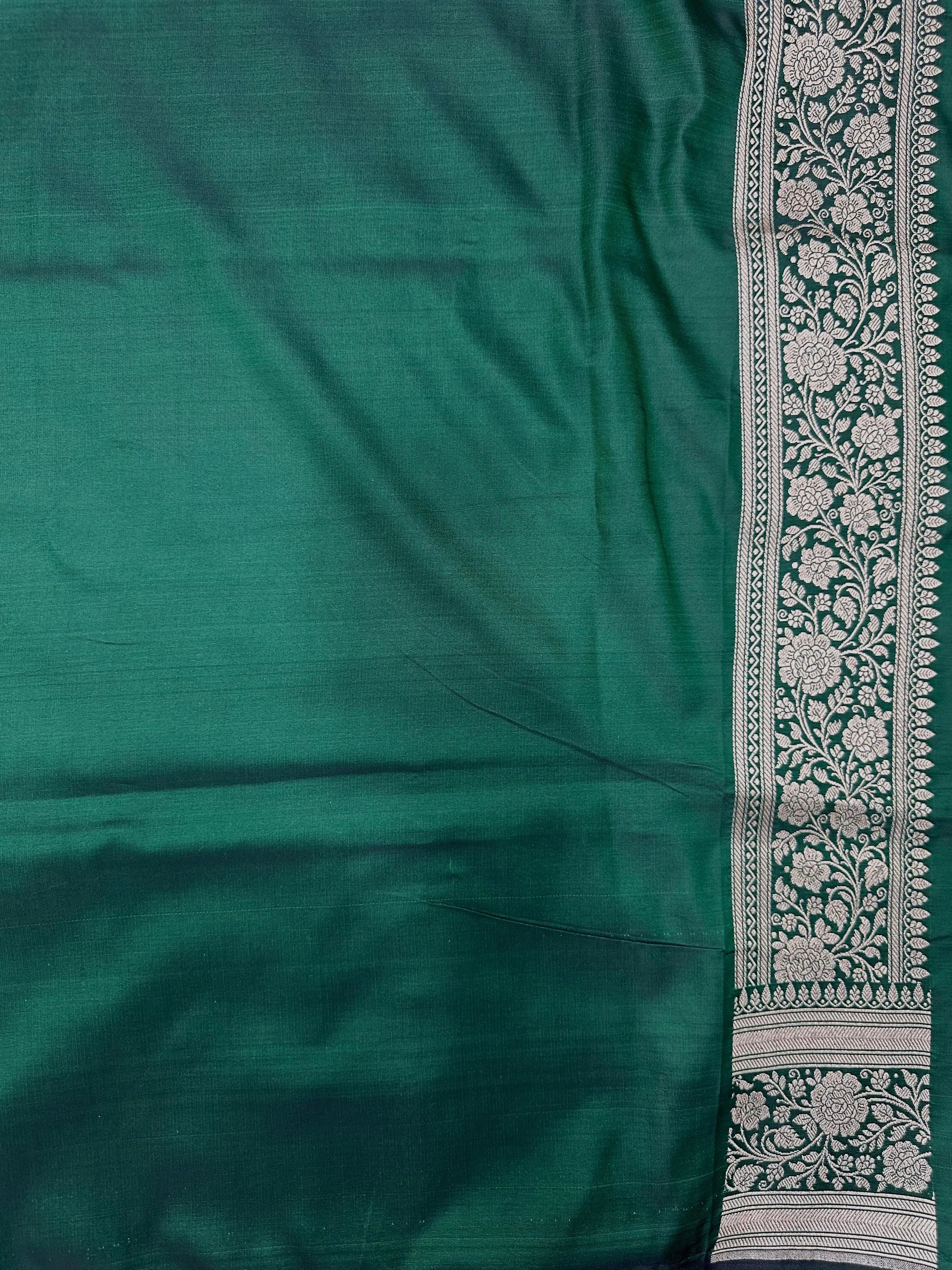 Traditional Semi Katan Silk Saree with Rich Banarasi Weave (venice Kataan)