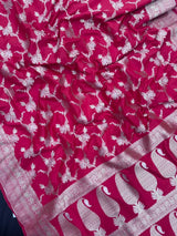 Traditional Semi Banarasi Kataan Silk Saree for Timeless Beauty (Venice Rabdi)