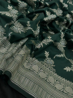 Traditional Semi Banarasi Kataan Silk Saree for Timeless Beauty (Venice Rabdi)