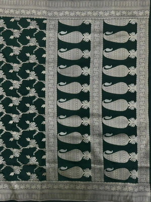 Traditional Semi Banarasi Kataan Silk Saree for Timeless Beauty (Venice Rabdi)