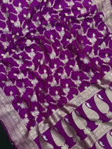 Traditional Semi Banarasi Kataan Silk Saree for Timeless Beauty (Venice Rabdi)