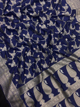 Traditional Semi Banarasi Kataan Silk Saree for Timeless Beauty (Venice Rabdi)