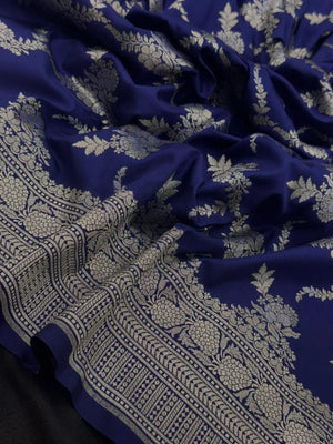 Traditional Semi Banarasi Kataan Silk Saree for Timeless Beauty (Venice Rabdi)