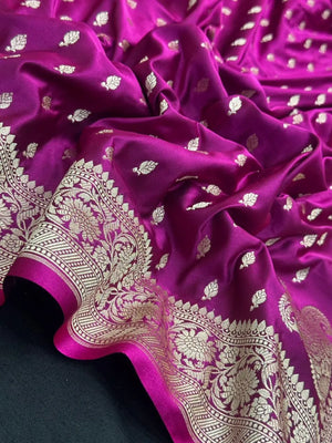 Traditional Semi Banarasi Kataan Silk Saree for Timeless Beauty (Venice Kataan) 