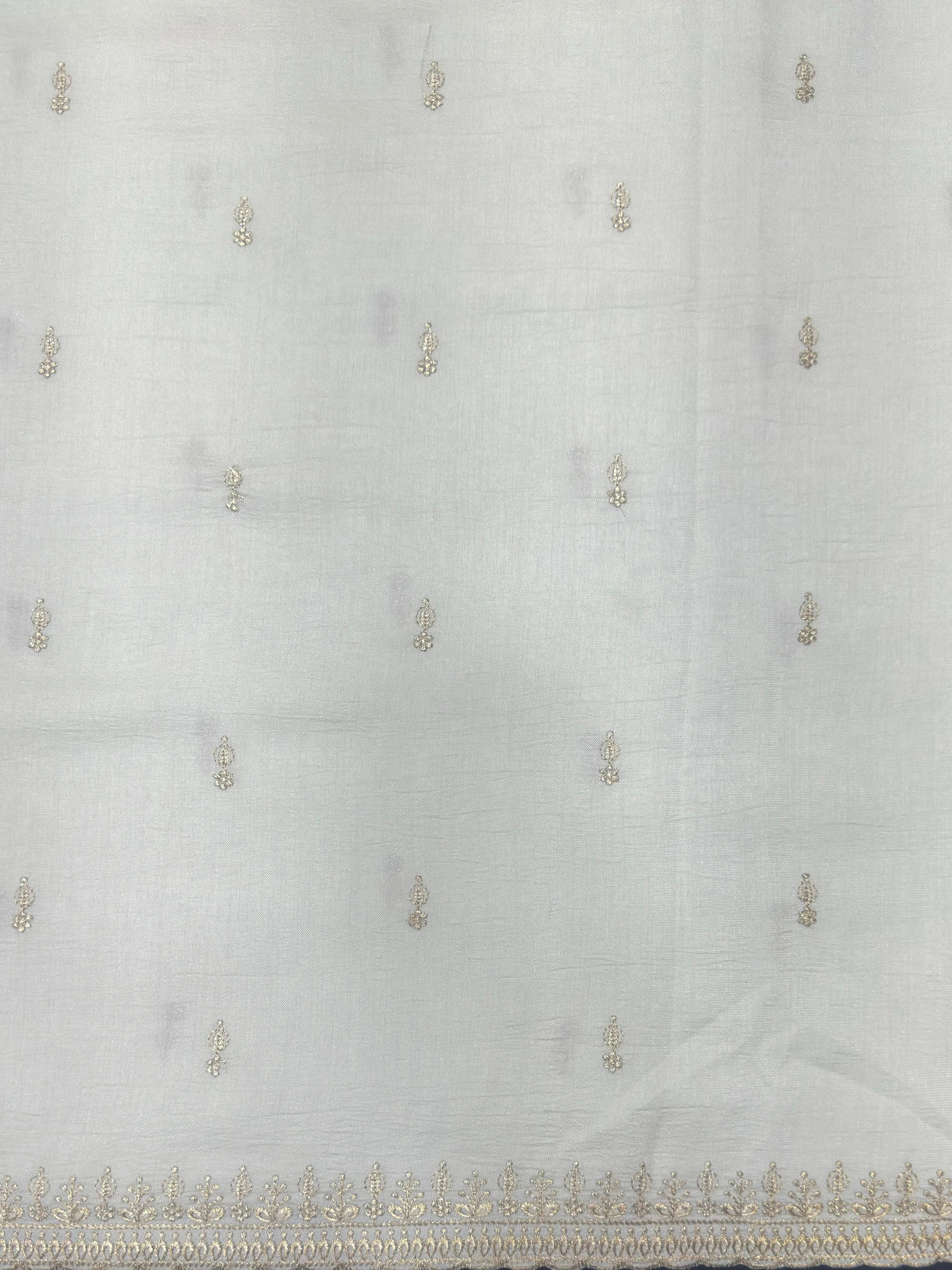 Designer Semi Banarasi Tussar Saree with Golden Zari Touch