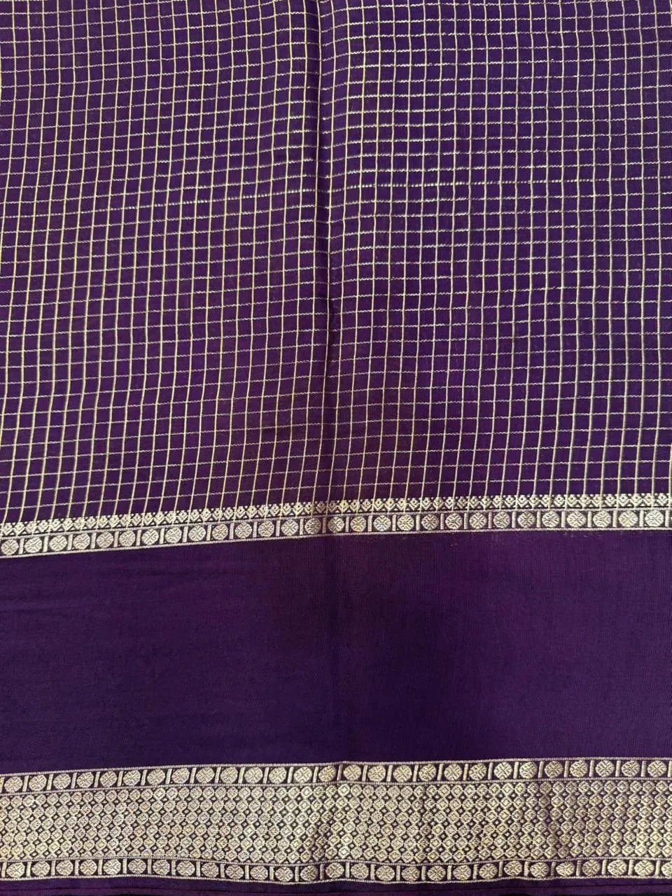 Classic Musk Chex Soft Silk Saree 