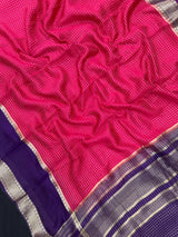 Classic Musk Chex Soft Silk Saree 